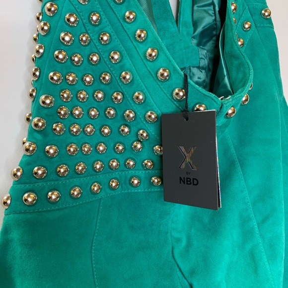 Nomi Mini Dress In Green - Picture 3 of 8